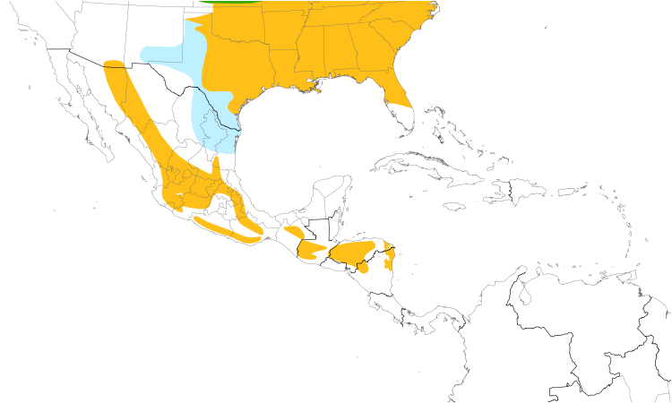 Range Map (Central): Eastern Bluebird