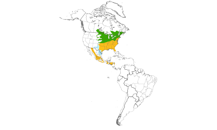 Range Map (Americas): Eastern Bluebird