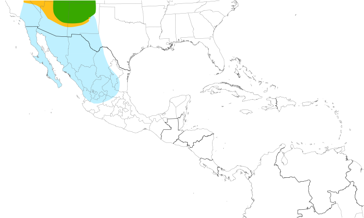 Range Map (Central): Red-naped Sapsucker