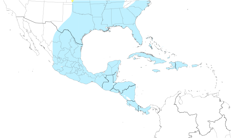 Range Map (Central): Yellow-bellied Sapsucker