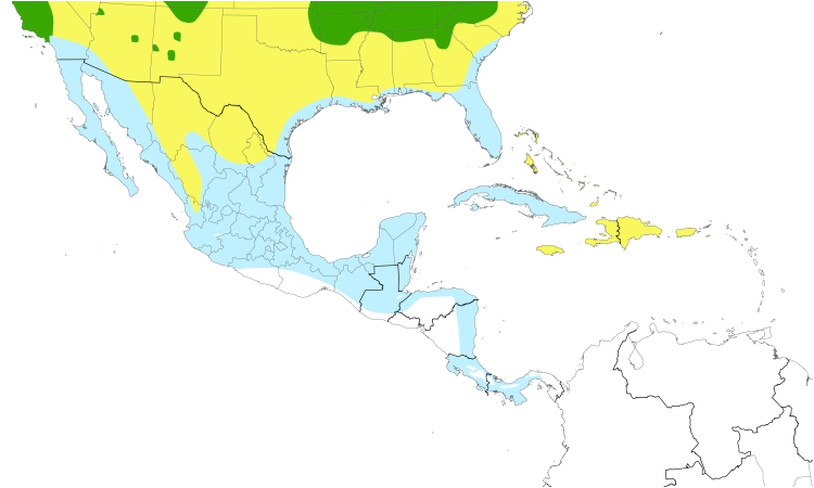 Range Map (Central): Tree Swallow