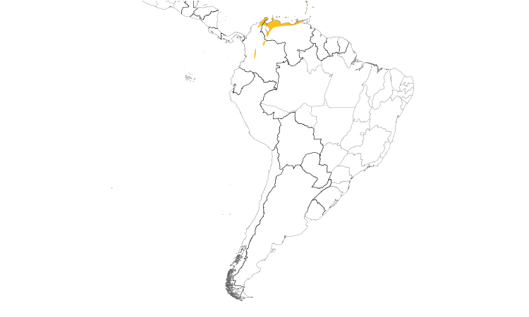 Range Map (South): Black-faced Grassquit