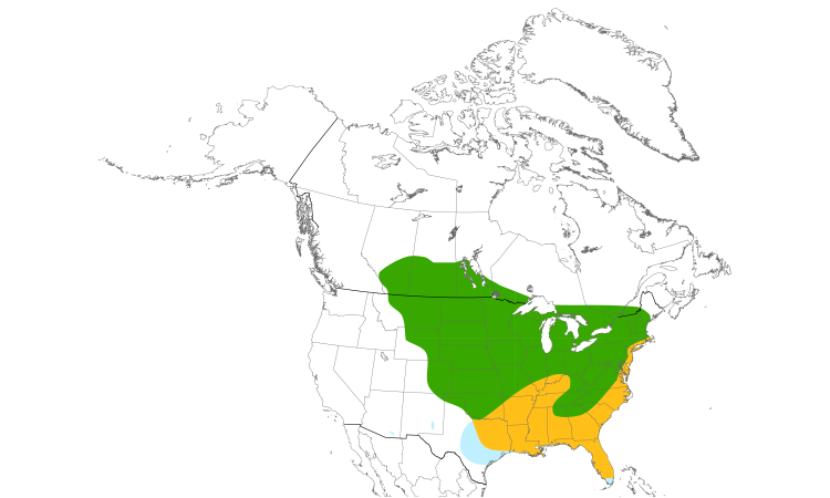 Range Map (North): Brown Thrasher