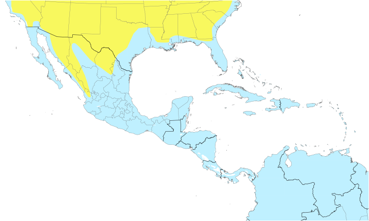 Range Map (Central): Lesser Yellowlegs