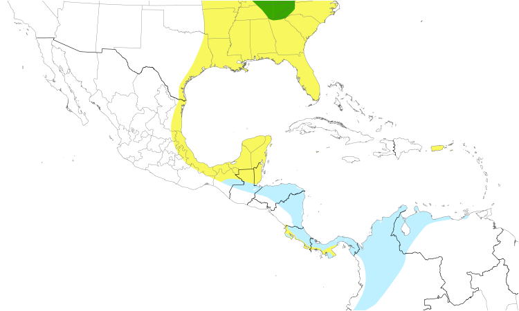 Range Map (Central): Golden-winged Warbler