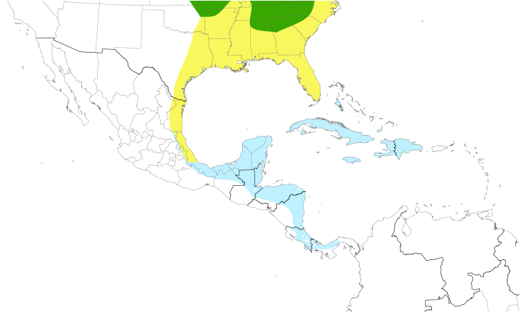 Range Map (Central): Blue-winged Warbler