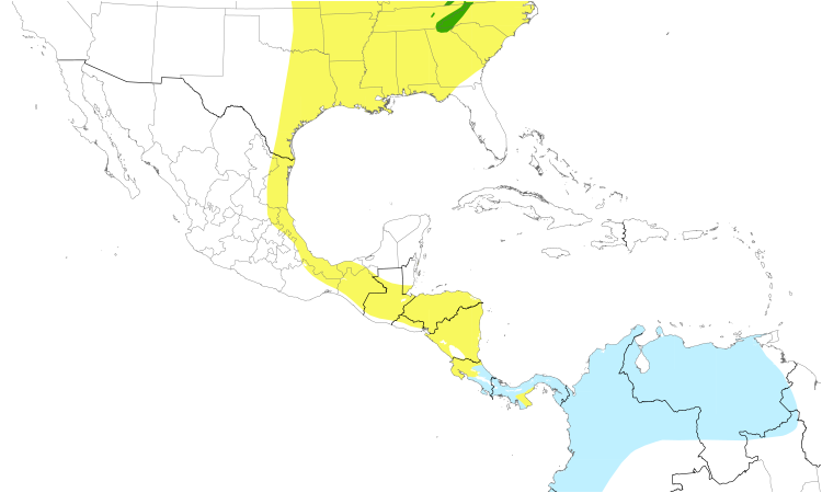 Range Map (Central): Canada Warbler