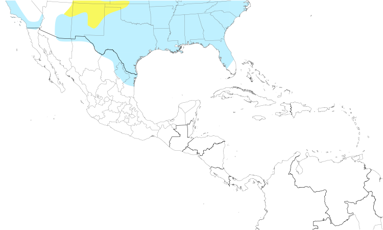 Range Map (Central): White-throated Sparrow