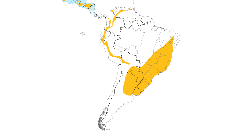 Range Map (South): Sharp-shinned Hawk