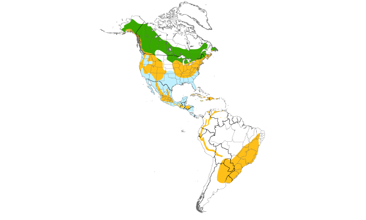 Range Map (Americas): Sharp-shinned Hawk