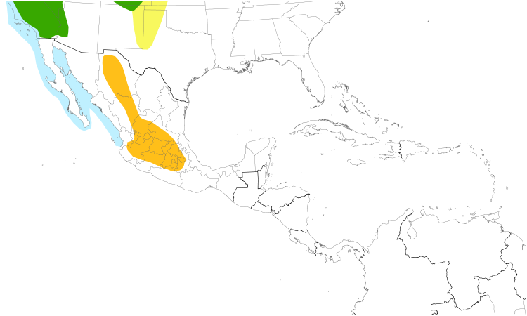 Range Map (Central): Western Grebe