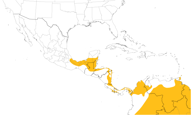 Range Map (Central): Agami Heron