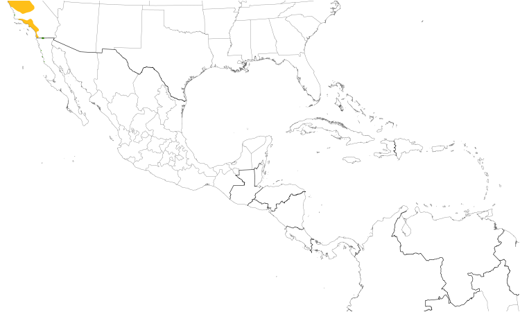 Range Map (Central): Tricolored Blackbird