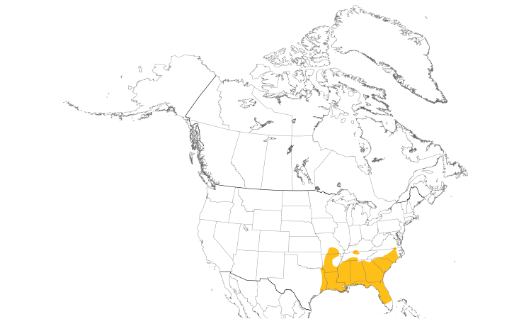Range Map (North): Bachman's Sparrow