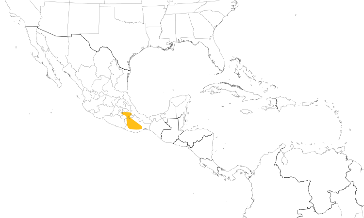 Range Map (Central): Bridled Sparrow