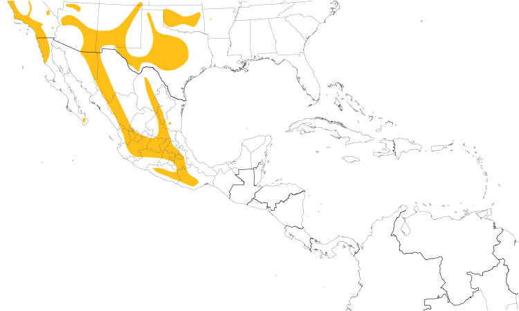 Range Map (Central): Rufous-crowned Sparrow