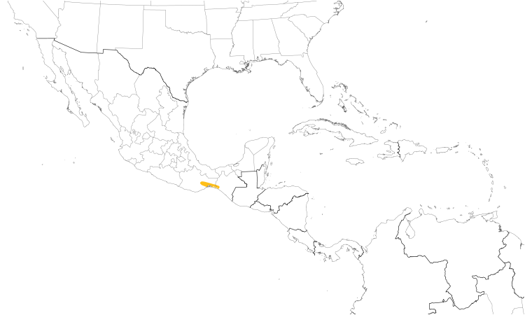 Range Map (Central): Cinnamon-tailed Sparrow