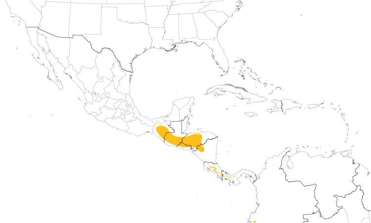 Range Map (Central): Blue Seedeater
