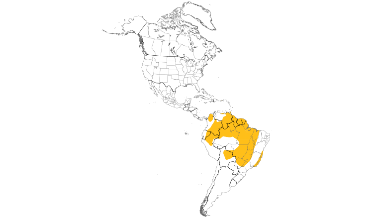 Range Map (Americas): Orange-winged Parrot