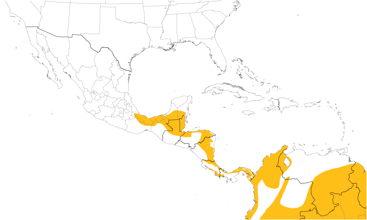 Range Map (Central): Mealy Parrot