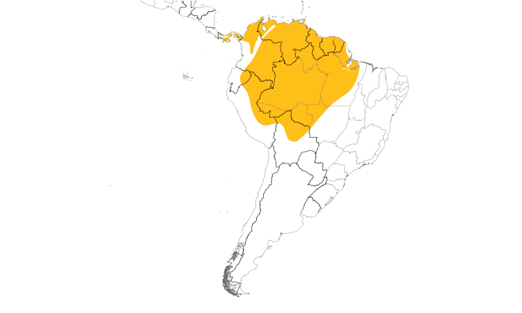 Range Map (South): Yellow-crowned Parrot