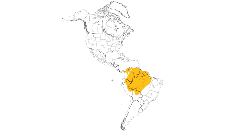 Range Map (Americas): Yellow-crowned Parrot