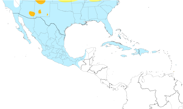 Range Map (Central): Green-winged Teal