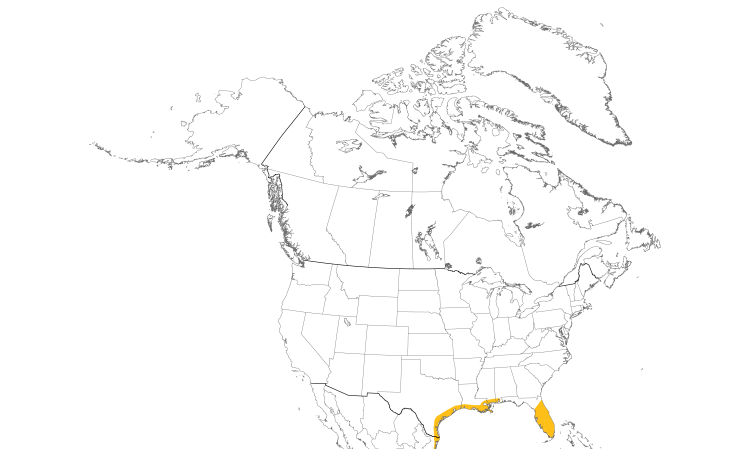 Range Map (North): Mottled Duck
