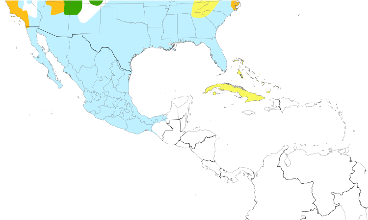 Range Map (Central): Gadwall