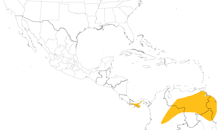 Range Map (Central): Yellowish Pipit