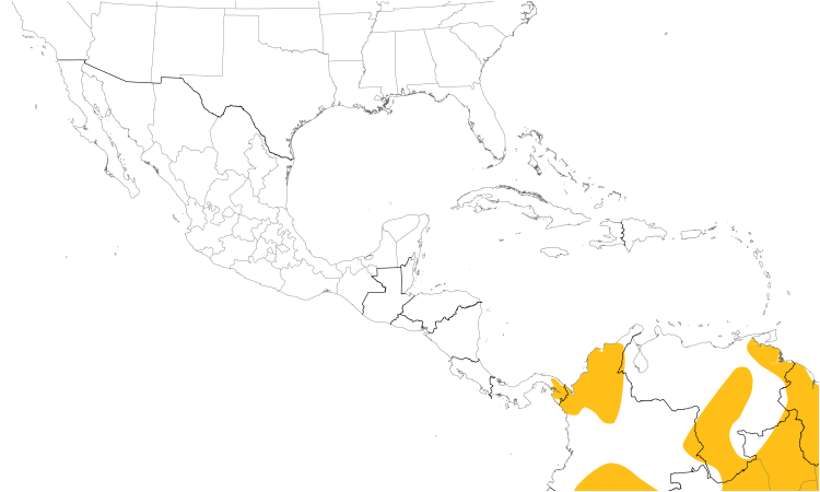 Range Map (Central): Blue-and-yellow Macaw
