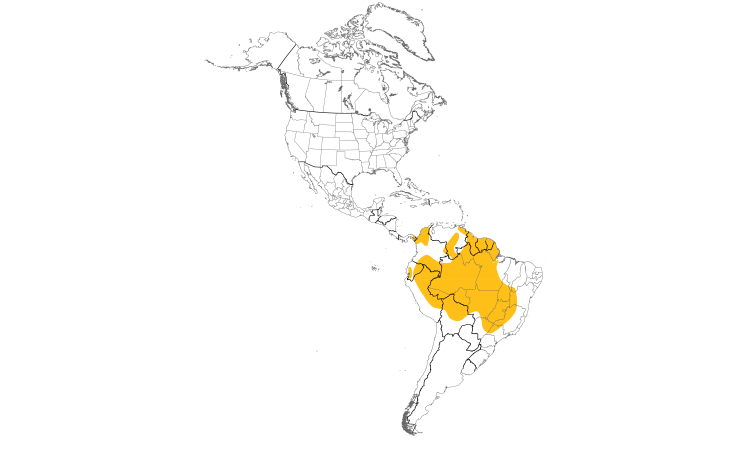 Range Map (Americas): Blue-and-yellow Macaw
