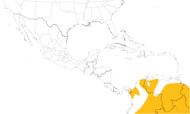 Range Map (Central): Red-and-green Macaw