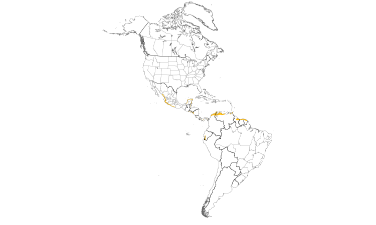 Range Map (Americas): Rufous-necked Wood-Rail