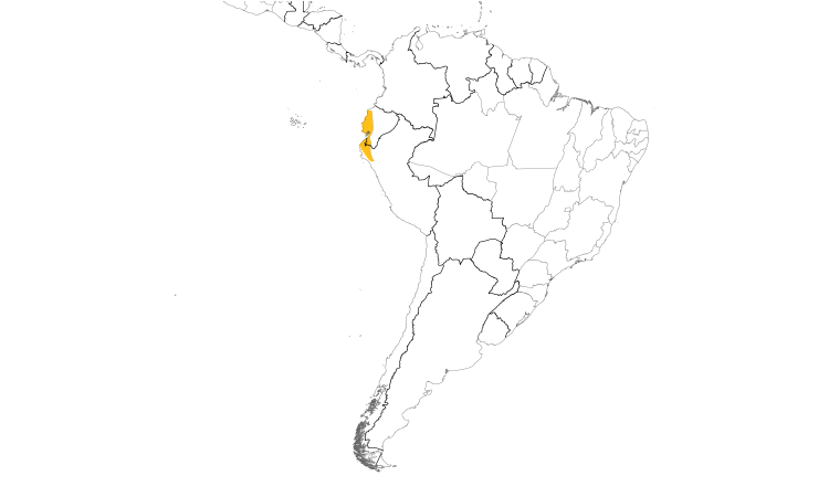 Range Map (South): Red-masked Parakeet