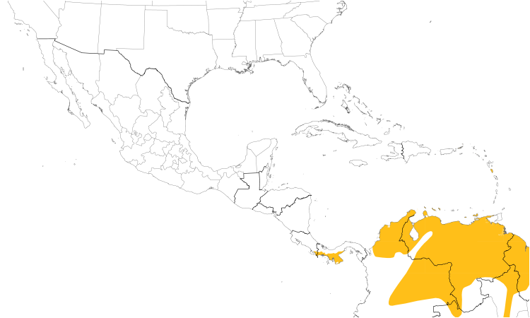 Range Map (Central): Brown-throated Parakeet