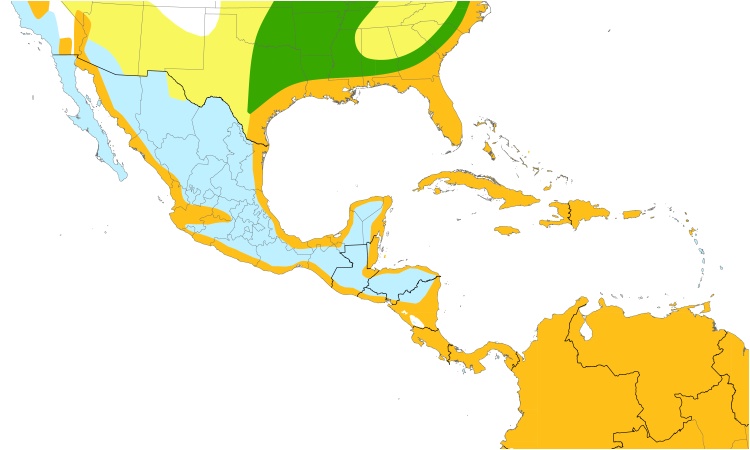 Range Map (Central): Great Egret
