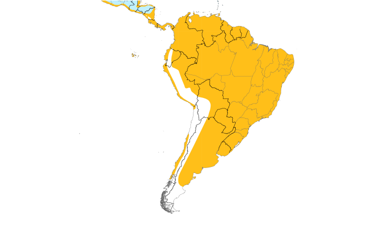 Range Map (South): Great Egret