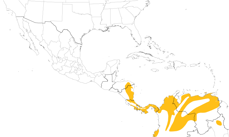 Range Map (Central): Black-striped Sparrow