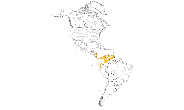Range Map (Americas): Black-striped Sparrow