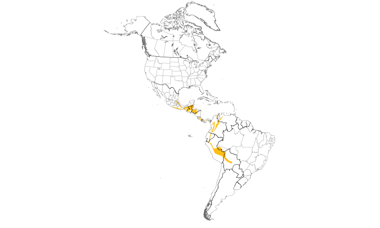 Range Map (Americas): Emerald Toucanet
