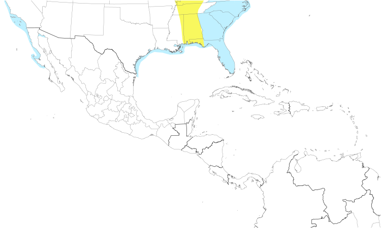 Range Map (Central): Greater Scaup