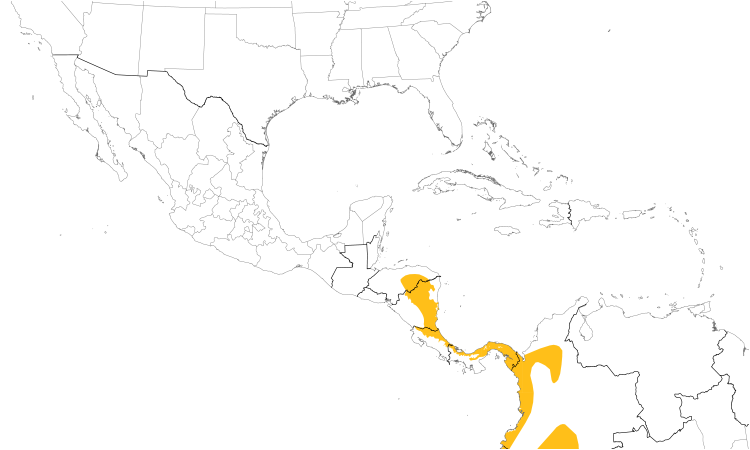 Range Map (Central): Rufous Motmot