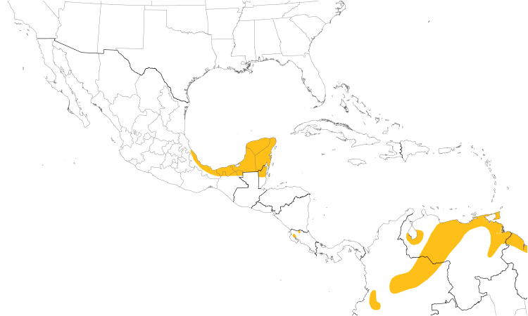 Range Map (Central): Pinnated Bittern