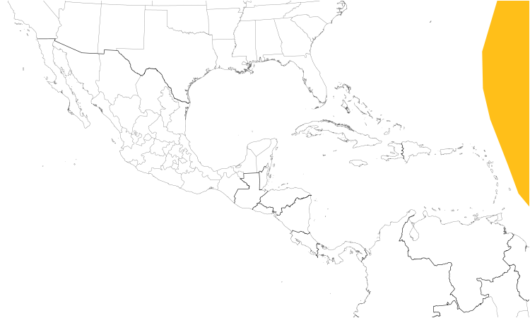 Range Map (Central): Bulwer's Petrel