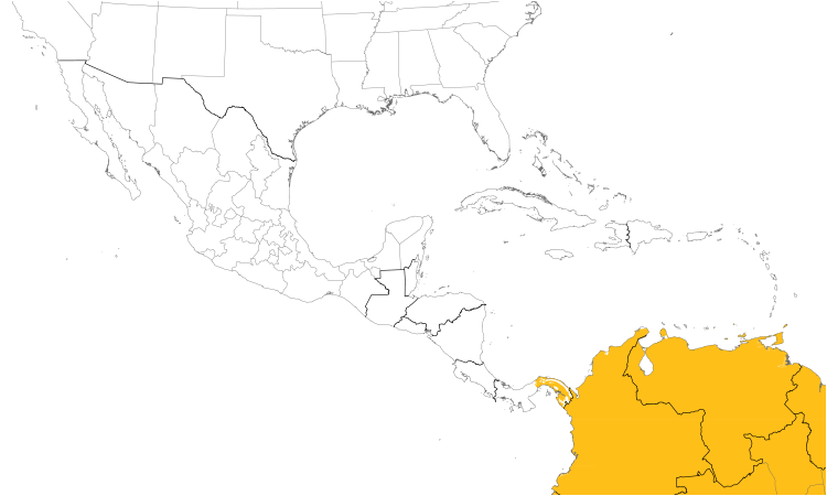 Range Map (Central): Striated Heron
