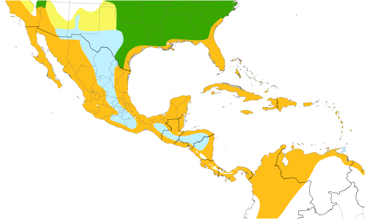 Range Map (Central): Green Heron