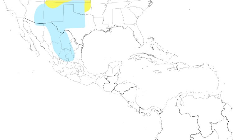 Range Map (Central): Chestnut-collared Longspur