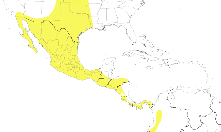 Range Map (Central): Baird's Sandpiper