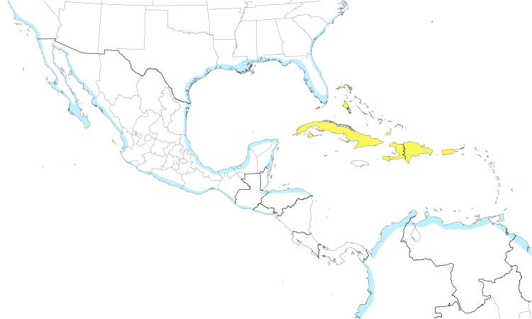 Range Map (Central): Red Knot